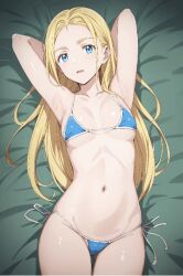 2d 2d_animation ai_animation ai_generated animated animated_gif armpits bikini blonde_female blonde_hair blondie blue_bikini breasts cum cum_bath cum_blast cum_covered cute_face gif kofune_ushio medium_breasts nai_diffusion stable_diffusion summertime_render tagme whirlpai