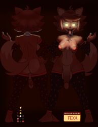 1futa animatronic anthro artist_request balls cally3d clazzey cryptiacurves fazclaire's_nightclub fexa fexa_(cryptia) five_nights_at_freddy's fnaf foxy_(cally3d) foxy_(fnaf) fredina's_nightclub furry futa_only futanari intersex penis red_fur red_hair reference_image scottgames solo source_request standing tail yellow_eyes
