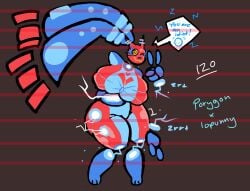 big_breasts breasts female fusion lopunny mochimelted pokemon pokemon_(species) porygon tagme