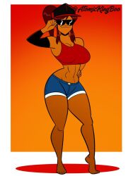 1girls artist_name athletic athletic_female atomickingboo big_breasts breasts brown-skinned_female brown_body brown_skin busty curvaceous curves curvy curvy_figure dark-skinned_female dark_skin digital_media_(artwork) eyebrows eyelashes eyes female female_focus fit fit_female hair hips hourglass_figure huge_ass huge_breasts large_ass large_breasts legs lips mature mature_female original original_character paulinda_sherwoods straight thick thick_legs thick_thighs thighs top_heavy upper_body voluptuous waist wide_hips