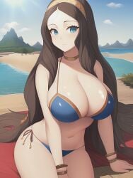 ai_generated big_breasts bikini mona_lisa solo solo_female