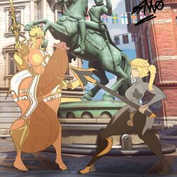 abs alternate_ass_size alternate_body_type alternate_breast_size alternate_costume alternate_eye_color alternate_hair_color alternate_hair_ornament alternate_hairstyle alternate_muscle_size areolae ass balls big_areola big_ass big_balls big_breasts big_butt big_muscles big_nipples big_penis breasts dickgirl duo erect_nipples erection feet fur furry futa_only futanari genitals gloves greek_mythology hair_ornament heart hi_res horn huge_ass huge_balls huge_breasts huge_butt huge_cock huge_nipples huge_testicles huge_thighs humanoid_penis hyper hyper_ass hyper_balls hyper_breasts hyper_butt hyper_genitalia hyper_muscles hyper_penis hyper_testicles intersex jewelry junker_queen large_breasts long_hair mercy muscles muscular navel nipples open_mouth original overwatch overwatch_2 penis spear standing sword tail testicles text the_osmo thick_thighs thighs weapon wide_hips zeus_(cosplay) zeus_junker_queen