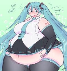 1girls 2023 bbw big_belly burping chub chubby chubby_female english_text fat fat_belly fat_female fat_fetish fat_girl fat_woman fatty female female_only hatsune_miku morbidly_obese nickgam1_(artist) obese overweight solo tagme weight_gain