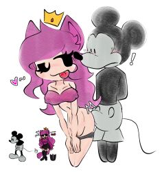 1boy1girl emkuno erection female flat_colors friday_night_funkin friday_night_funkin_mod mickey_mouse mob_face mod_character_and_mod_director self_upload shipy sketch tagme the_shipy_sea white_background