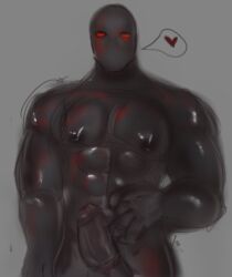 1boy abs artist_request bara bara_tits beast big_dick completely_nude dick isle_(roblox) large_pectorals monster monster_(isle) muscular muscular_male nipples penis roblox roblox_game robloxian solo source_request tagme