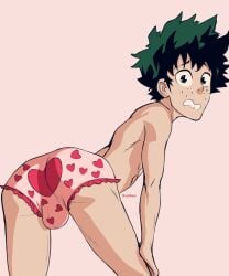 ass deku gay izuku_midoriya my_hero_academia nsfw stupidsexy underwear underwear_only yaoi