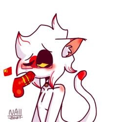 1boy 1girls cat_ears cat_tail china_(countryhumans) countryhumans countryhumans_girl japan_(countryhumans) licking_penis simple simple_background white_body