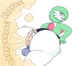 1boy 1boy1girl 1girls ass balls big_ass big_butt drawful-s fart fart_fetish femboy gardevoir human_panties living_underwear male_gardevoir panties_transformation pokemon pokemon_(species) pokemon_oras pokemon_rse self_wedgie underwear_transformation wedgie