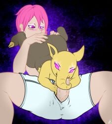 2021 anthro drowzee female generation_1_pokemon human human_on_pokemon interspecies male male/female mammal maxhe nintendo pokemon pokemon_(species) pokephilia