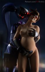 2girls 3d amelie_lacroix blizzard_entertainment female female_only lena_oxton nipples overwatch overwatch_2 pregnant pussy tracer vgerotica widowmaker yuri