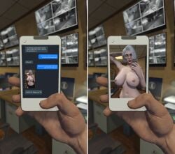 big_breasts breasts claire_everly grand_theft_auto_v mirror_selfie nopixel nudes nudes_on_phone phone phone_screen sexting shirtless shirtless_female texting topless_female