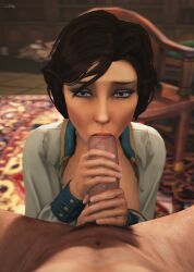 3d 3d_(artwork) :>= bioshock bioshock_infinite blowjob blowjob_face blue_eyes brown_hair cock_worship cute elizabeth_comstock eye_contact fellatio female handjob huge_cock large_penis lips long_hair looking_at_viewer looking_pleasured male oral ponytail pov pov_eye_contact seductive_eyes source_filmmaker tied_hair vein veins veiny veiny_penis white_skin wildynsfw