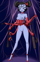 1girls 2018 6_arms absurd_res accessory animal_humanoid ankle_strap_heels arachnid areola areolae arthropod big_breasts biped breasts cat_o'_nine_tails choker clothing collar color commission corset crovirus cuff_(restraint) digital_media_(artwork) dominant dominant_female dominatrix elbow_gloves fangs female femdom footwear genitals gloves hair_accessory hair_ribbon handcuffs handwear hi_res high_heels horse_whip humanoid jewelry latex latex_gloves leash lingerie metal_cuffs monster monster_girl monster_girl_(genre) muffet multi_arm multi_eye multi_limb necklace nipples paddle pumps purple_body purple_skin pussy red_latex restraints ribbons riding_crop rubber shackles shoes smile solo spider spider_girl stiletto_heels teeth topwear uncensored undertale undertale_(series) weapon whip