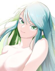 1girls bangs big_breasts blue_eyebrows blue_eyelashes blue_hair breasts collarbone color fanart fate/grand_order fate_(series) female female_only gosto_ne green_eyes green_hair kukulkan_(fate) multicolored_hair very_long_hair