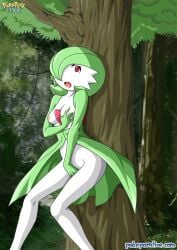 bbmbbf big_breasts breasts chest_jewel creatures_(company) forest game_freak gardevoir gen_3_pokemon green_hair hair_over_one_eye masturbation nintendo nipples open_mouth palcomix pokemon pokemon_(anime) pokemon_(game) pokemon_(species) pokepornlive red_eyes solo tagme tree