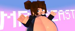 big_breasts cleavage genderswap_(mtf) meme mine-imator minecraft mrbeast rule_63 tagme_(artist)