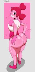 1girls 2023 2d big_ass black_eyes bottom_heavy bubble_ass bubble_butt cartoon_network female female_focus female_only hand_on_ass hi_res high_resolution highres huge_ass large_ass massive_ass one_eye_closed pink-skinned_female pink_body pink_skin presenting presenting_ass presenting_hindquarters red_hair redhead skindentation small_waist smile solo solo_female solo_focus spinel_(steven_universe) steven_universe steven_universe:_the_movie steven_universe_future sweat sweatdrop sweaty thick_ass thick_thighs wide_hips wink yamathegod