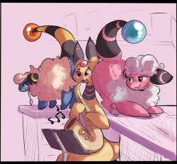 ampharos flaaffy mareep pokémon_(species) pokemon pokemon_(species) saxophone xurora