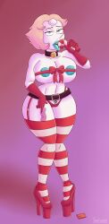 1girls big_ass big_breasts blue_eyes christmas female pearl_(steven_universe) pink_hair steven_universe tagme thick_thighs timelessgear white_skin