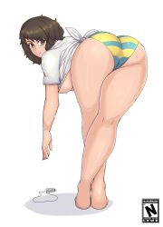 1girls ass bikini bikini_bottom breasts brown_hair female female_only nahusmash persona persona_5 sadayo_kawakami solo swimsuit