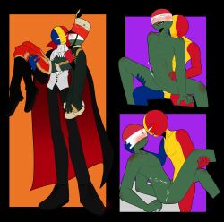 bite_mark bite_marks bleeding blood countryhumans gay hungary_(countryhumans) romania_(countryhumans) vampire yaoi