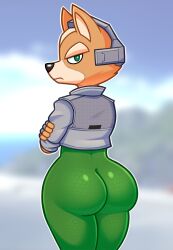 1boy acstlu ass big_ass big_butt femboy fox fox_mccloud furry furry_only male_only nintendo solo solo_male star_fox thighs