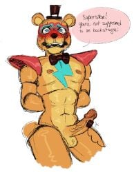 1boy 1male 2022 animatronic anomalouslynsfw anthro anthro_focus anthro_only anthrofied arms_behind_back balls bear big_cock big_penis black_nose blue_eyes blush blush_lines bodypaint completely_nude completely_nude_male cotton_tail digital_drawing_(artwork) digital_media_(artwork) egg_vibrator english_commentary english_dialogue english_text erect_penis erection facepaint five_nights_at_freddy's five_nights_at_freddy's:_security_breach fluffy_tail glamrock_freddy_(fnaf) glans hand_behind_back headgear headwear humanoid_genitalia humanoid_penis looking_at_viewer machine male male_focus male_only mammal mammal_humanoid masturbating masturbation navel nervous nervous_smile nervous_sweat nipples nude nude_male orange_body orange_fur penile_masturbation precum_bubble robot scottgames sex_toy short_tail shoulder_pads solo_anthro solo_focus solo_in_panel solo_male steel_wool_studios sweat sweatdrop sweaty sweaty_body talking talking_to_viewer teardrop tears tears_of_pleasure testicles tied_arms tied_up top_hat two_tone_body two_tone_fur ursid ursid_humanoid vein veiny_penis vibrating_cock_ring vibrator vibrator_on_penis video_game_character video_games