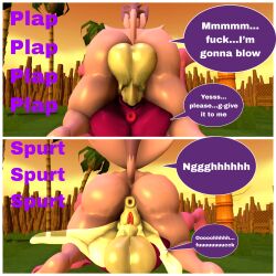 3d 3d_(artwork) anus backsack big_ass big_balls blaze_the_cat cum_in_pussy cum_inside cum_inside_request five_(artist) futa_on_female futanari missionary_position plap sonic_(series) source_filmmaker wave_the_swallow