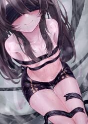 1girls bandage bandages black_shorts docyacico female female_focus female_only forced_smile genshin_impact girl girl_only horny horny_female hu_tao_(genshin_impact) long_hair pov raining shorts small_breasts soll tagme wet wet_body wet_clothing wet_hair wet_skin white_body white_skin