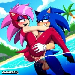 ai_generated ass blue_body breasts female green_eyes incest magenta_fur male male/female pink_hair sex sonia_the_hedgehog sonic_(series) sonic_the_hedgehog sonic_the_hedgehog_(series) sonic_underground straight veiny_penis