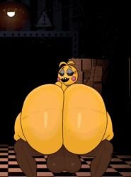 1boy 1boy1girl 1girls 3d_animation animated anthro big_ass big_breasts big_butt big_penis bouncing_breasts breasts breasts_out bubble_ass bubble_butt dark-skinned_male five_nights_at_freddy's fnaf gigantic_ass nipples shorter_than_30_seconds smile smiling sound straight tagme thick_thighs toy_chica toy_chica_(fnaf) toy_chica_(love_taste) vertical_video video