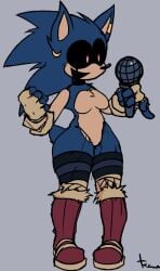 1girls 1treno1 breasts curse_(sonic.exe) fingerless_gloves friday_night_funkin smile sonic.exe sonic.exe_(series) sonic_(series) sonic_the_hedgehog