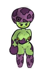 band-aid_on_nipple fume-shroom_(pvz) green_skin nipples plants_vs_zombies pubic_hair pussy tagme