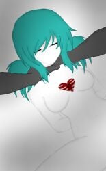 6ezglazer artist_upload black_body choked choking dead death female female_death female_only gore guro nude self_upload strangled strangling suffocate suffocation teal_hair