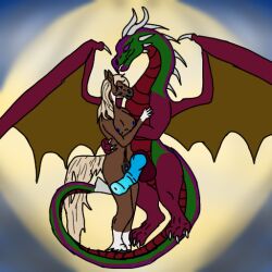 alexander-haygo-clayton anthro cyprus-the-angelwing dragon duo equid equine female feral male male/female mammal mythological_creature mythological_scalie mythology scalie thunder_morningstar