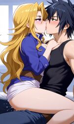 ai_generated couple crossover fairy_tail gray_fullbuster kujaku_mai mai_valentine yu-gi-oh!