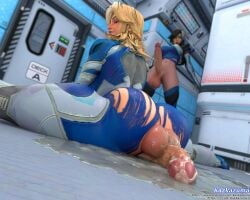 2futas 3d ass back_view balls big_breasts blonde_hair breasts cum cumshot erect_penis futanari invisible_woman invisible_woman_(marvel_rivals) kazkazuma long_hair luna_snow luna_snow_(marvel_rivals) marvel_rivals no_panties penis pinup pov ripped_bodysuit ripped_clothing short_hair split sue_storm thighhighs thighs watermark white_hair