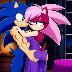 ai_generated ass blue_body breasts female green_eyes incest magenta_fur male male/female pink_hair sex sonia_the_hedgehog sonic_(series) sonic_the_hedgehog sonic_the_hedgehog_(series) sonic_underground straight veiny_penis