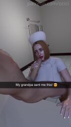 age_difference big_breasts blowjob blowjob_face curvy curvy_figure huge_breasts mature_female mature_woman milf mother nurse nurse_cap ocici old_man older_male phone pov pov_blowjob snapchat sound tagme vertical_video video virtamate