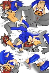 anthro breasts clothes color female fingering fur furry hedgehog interspecies kamicheetah male nude sex shirt_lift sonic_(series) sonic_the_hedgehog straight tagme vaginal_penetration