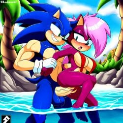 ai_generated ass blue_body breasts female green_eyes incest magenta_fur male male/female pink_hair sex sonia_the_hedgehog sonic_(series) sonic_the_hedgehog sonic_the_hedgehog_(series) sonic_underground straight veiny_penis