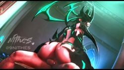 1boy 1girls 3d animated ass_jiggle big_ass bubble_ass bubble_butt cowgirl_position dat_ass dominant_female girl_on_top hela hela_(marvel_rivals) marvel marvel_rivals nithes no_sound tagme video