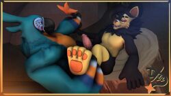 3d anal anal_sex anthro avaian avian bird breath_of_the_wild campfire camping derpyz2 digital_media_(artwork) duo fan_character generation_4_pokemon hi_res kass_(tloz) leg_grab legs_up luxray luxus_(luxray) lying male male/male nintendo on_back penetration plant pokemon pokemon_(species) rito sex source_filmmaker_(artwork) spread_legs spreading tail tail_grab the_legend_of_zelda tree tree_trunk