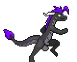 animal_genitalia animated anthro balls digital_media_(artwork) dragon genitals low_res male mane pixel_(artwork) pixel_animation running sarek_aran_desian sarek_aran_desian_(character) sheath solo sprite sprite_art thumbnail transparent_background