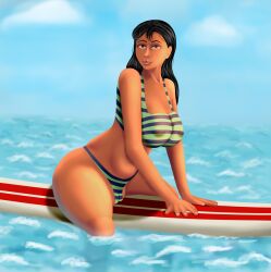 1girls alternate_version_available ass big_ass big_breasts big_butt bikini breasts bubble_ass bubble_butt cleavage curvy_body curvy_female curvy_figure dark-skinned_female dark_skin disney erection fellatio female female_only hopgigone huge_ass huge_breasts huge_butt lilo_and_stitch nani_pelekai nipple_bulge sitting solo thick_ass thick_legs thick_thighs thighs