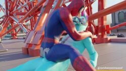 3d anal animated anthro_on_human big_ass blender bouncing_ass bouncing_pecs bouncing_testicles camera_shake fortnite fortnite:_battle_royale gay hardcore llambro_(fortnite) marvel moaning outdoors peter_parker power_bottom randomonimusxd riding_penis ripped_bodysuit sitting_on_penis sound spider-man spider-man_(fortnite) unicorn_humanoid video