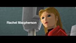 1girls animated blonde_hair cinematic facial female hair_ribbon humor indoors mp4 namco narration rachel_macpherson semen shorter_than_10_seconds shorter_than_30_seconds sound surprised tagme time_crisis video zone