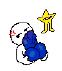 angry anon grabbing grabbing_balls pixel_art sex_toy starwalker sucking sucking_penis unknown_artist veiny