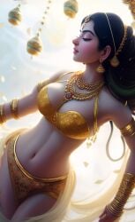 1girls bindi breasts earrings female_focus hindu hourglass_figure navel self_upload solo