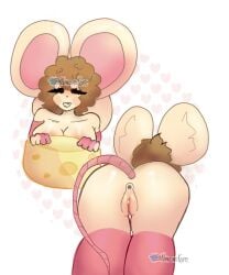 1girls ass bending cheese female_only furry mouse mousy_(piggy) nakorokore piggy_(game) pussy roblox roblox_game solo solo_female tagme twitter_username watermark